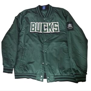 New Milwaukee Bucks Starter Black/Hunter Green The Enforcer Varsity